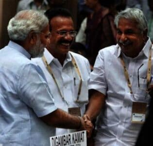 നരേന്ദ്ര മോദി – ഉമ്മന്‍ ചാണ്ടി ഭായി ഭായി